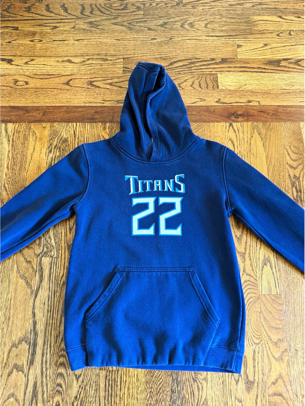 OuterStuff Titans Derrick Henry #22 Youth Hoodie Sweatshirt Blue L 14/16